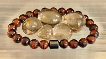 Earth Energy Collection – 6 Choices - Natural Stone & Magnetic Bead Bracelets for Medium Wrists