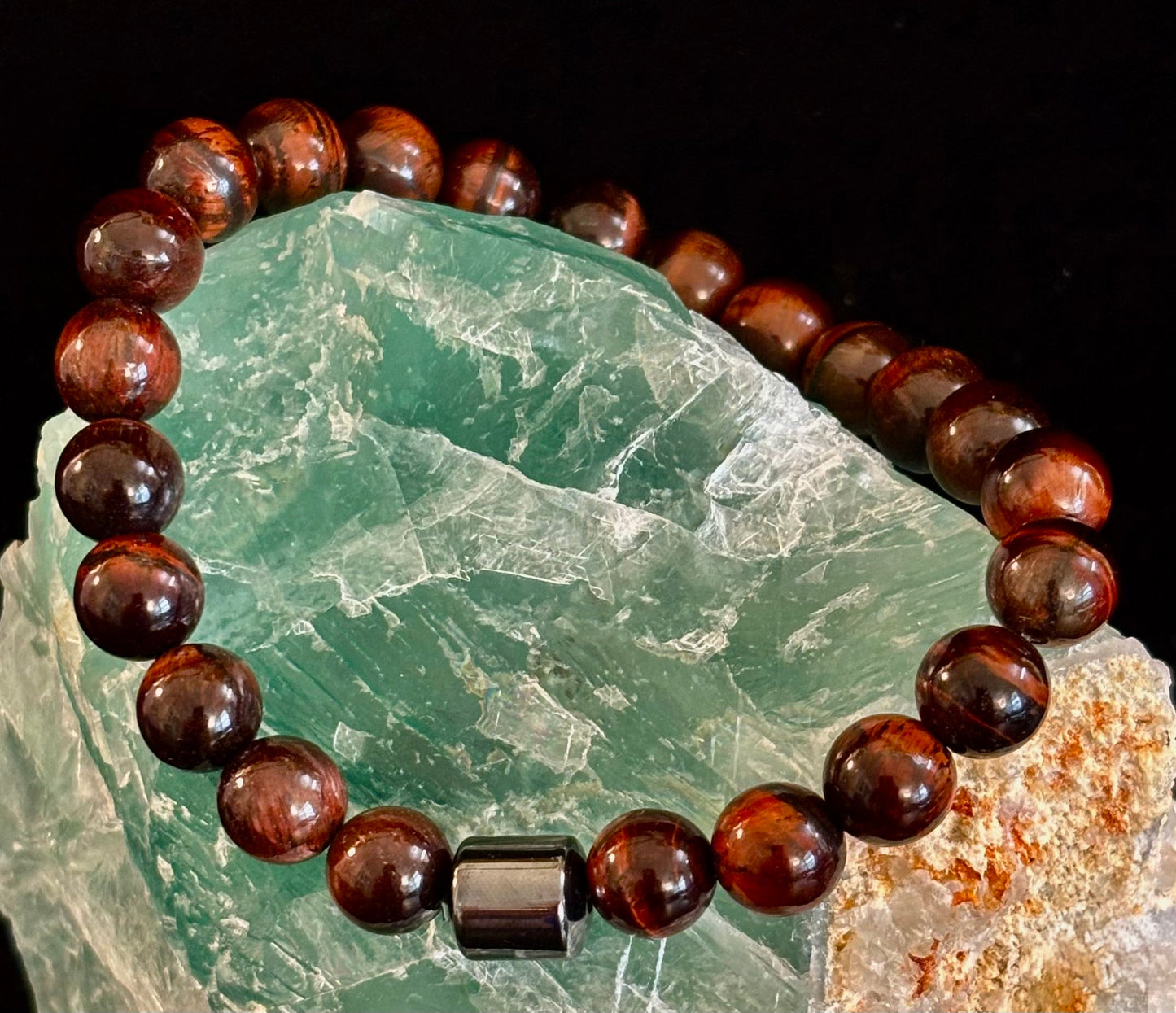 Earth Energy Collection – 6 Choices - Natural Stone & Magnetic Bead Bracelets for Medium Wrists