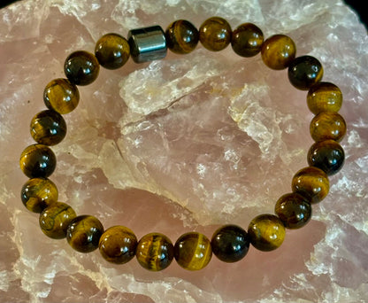Earth Energy Collection – 6 Choices - Natural Stone & Magnetic Bead Bracelets for Medium Wrists