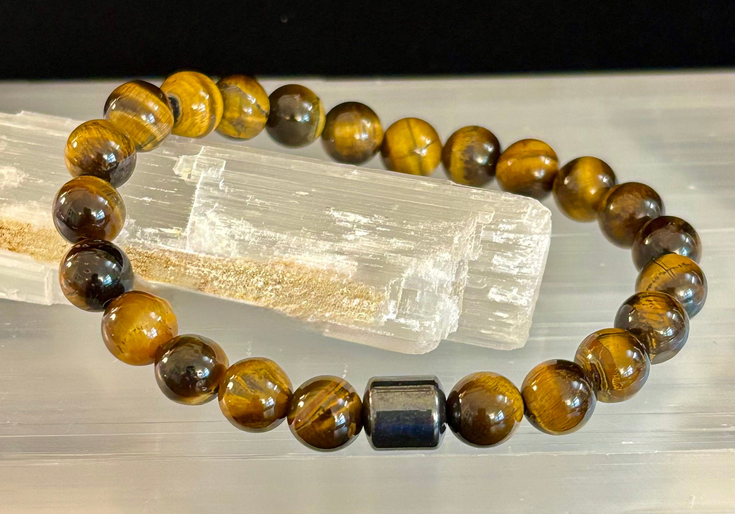 Earth Energy Collection – 6 Choices - Natural Stone & Magnetic Bead Bracelets for Medium Wrists