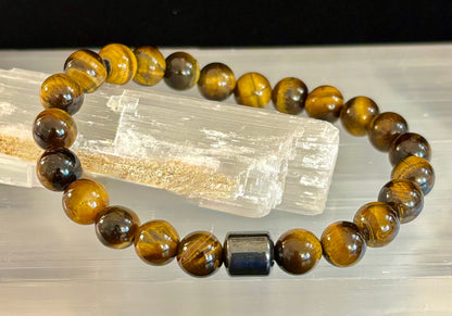 Earth Energy Collection – 6 Choices - Natural Stone & Magnetic Bead Bracelets for Medium Wrists