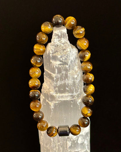 Earth Energy Collection – 6 Choices - Natural Stone & Magnetic Bead Bracelets for Medium Wrists