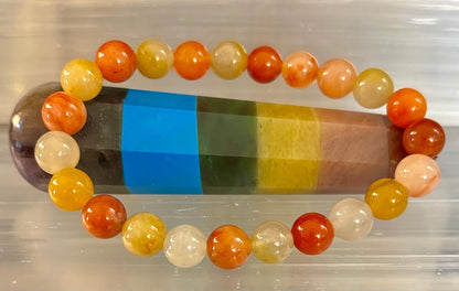 Red Aventurine Bracelet – Confidence, Creativity & Grounded Energy (Medium to Large Wrists)