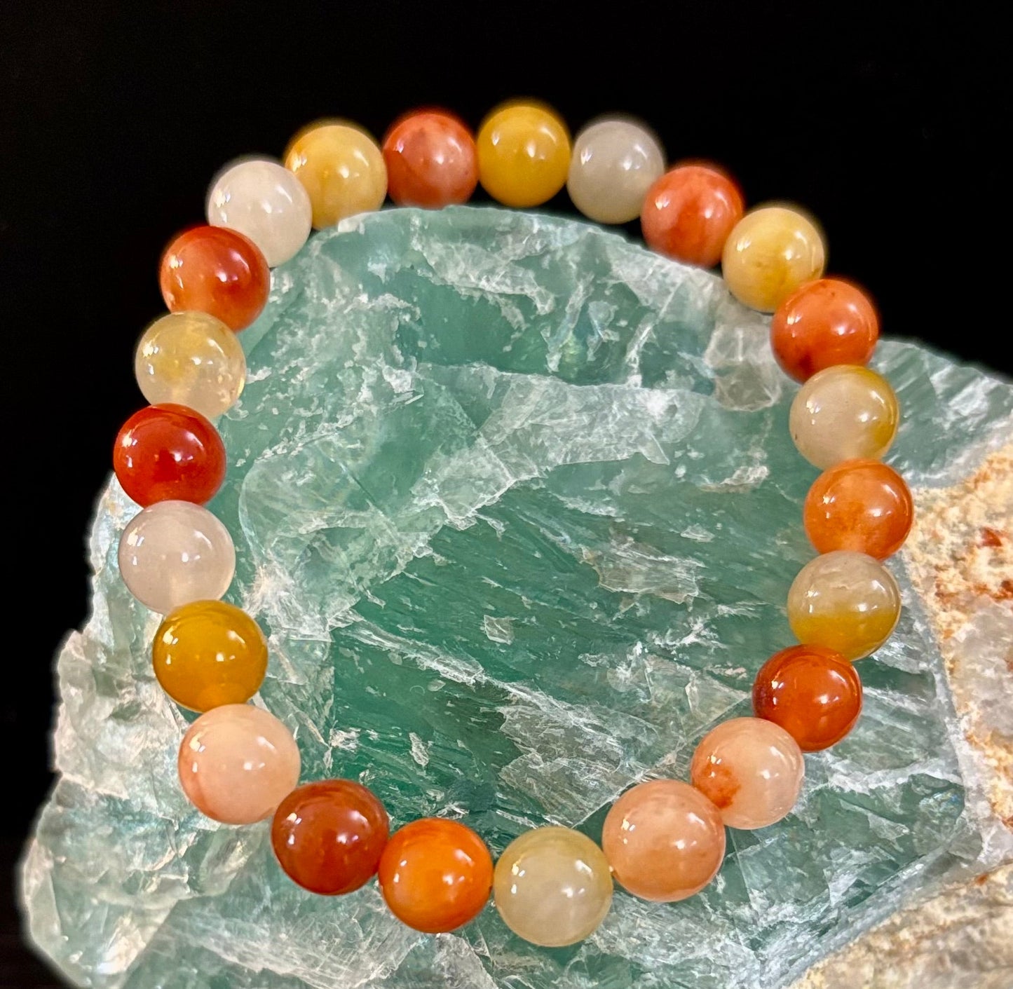 Red Aventurine Bracelet – Confidence, Creativity & Grounded Energy (Medium to Large Wrists)