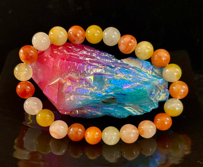 Red Aventurine Bracelet – Confidence, Creativity & Grounded Energy (Medium to Large Wrists)