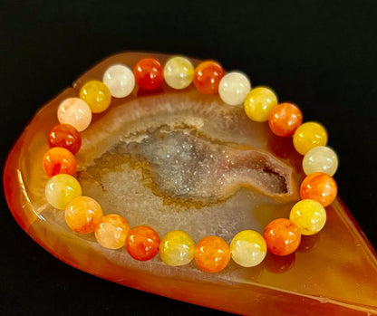Red Aventurine Bracelet – Confidence, Creativity & Grounded Energy (Medium to Large Wrists)