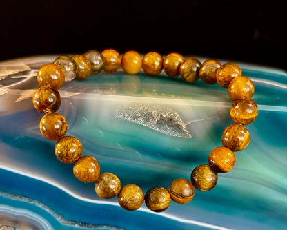 Tiger Iron Bracelet – Strength, Focus & Grounded Power (Medium to Large Wrists)
