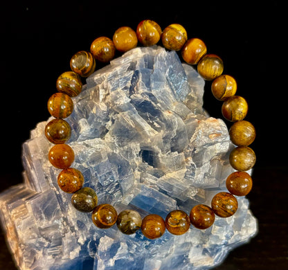 Tiger Iron Bracelet – Strength, Focus & Grounded Power (Medium to Large Wrists)