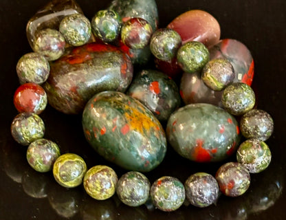 Dragon Bloodstone Bracelet – Courage, Vitality & Empowered Protection (Medium & Large Wrists)