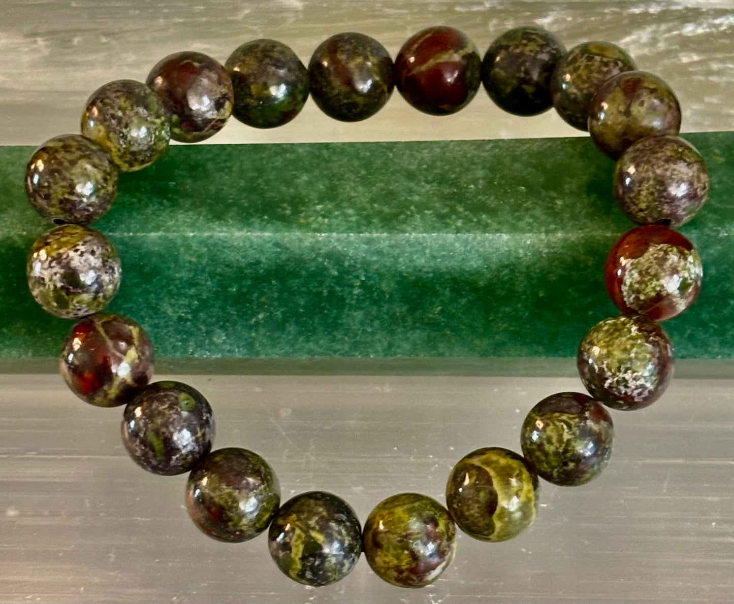 Dragon Bloodstone Bracelet – Courage, Vitality & Empowered Protection (Medium & Large Wrists)