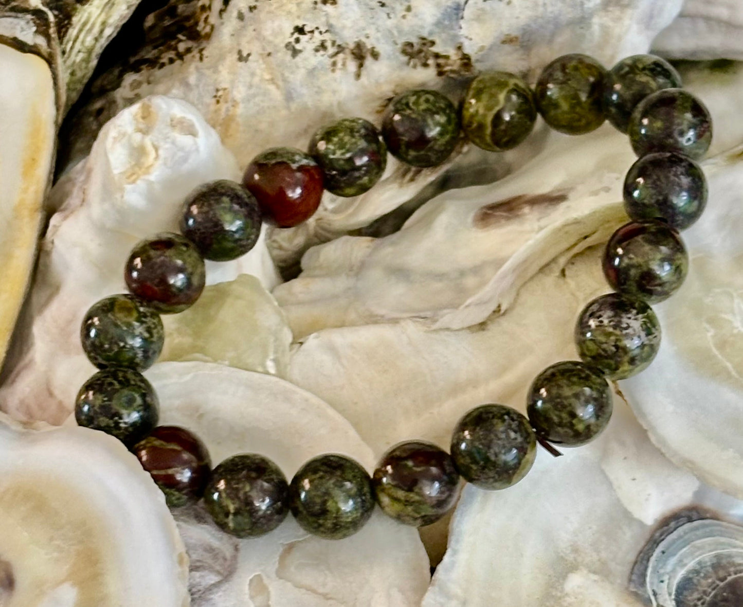 Dragon Bloodstone Bracelet – Courage, Vitality & Empowered Protection (Medium & Large Wrists)