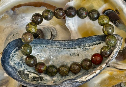 Dragon Bloodstone Bracelet – Courage, Vitality & Empowered Protection (Medium & Large Wrists)