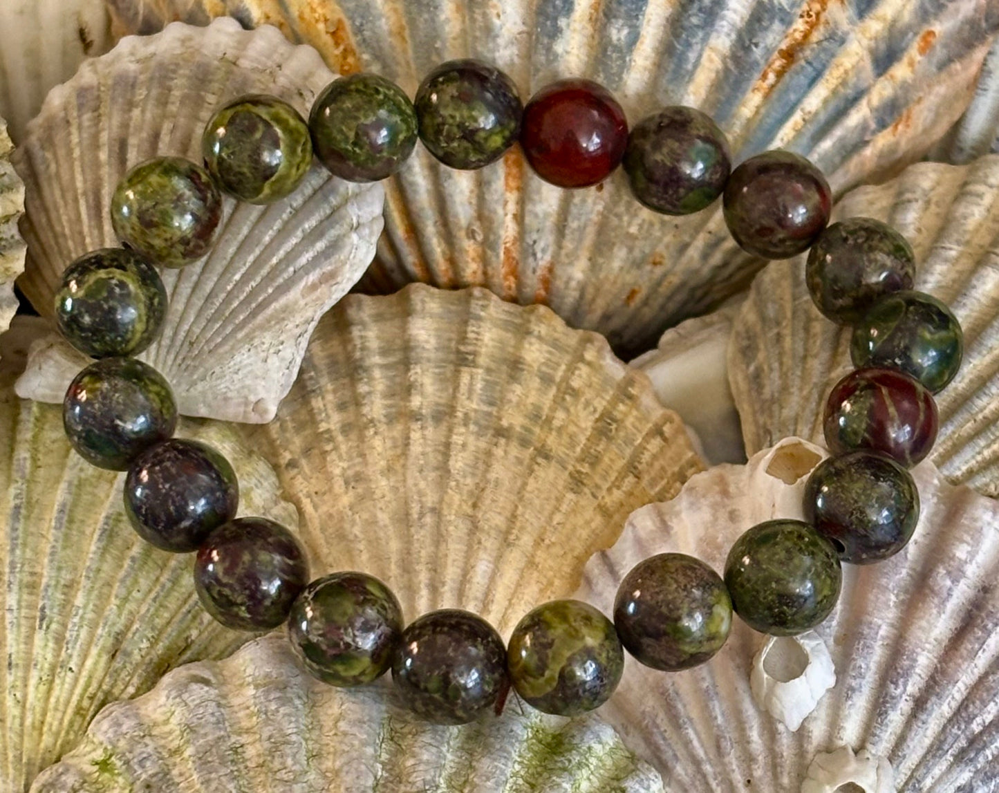 Dragon Bloodstone Bracelet – Courage, Vitality & Empowered Protection (Medium & Large Wrists)