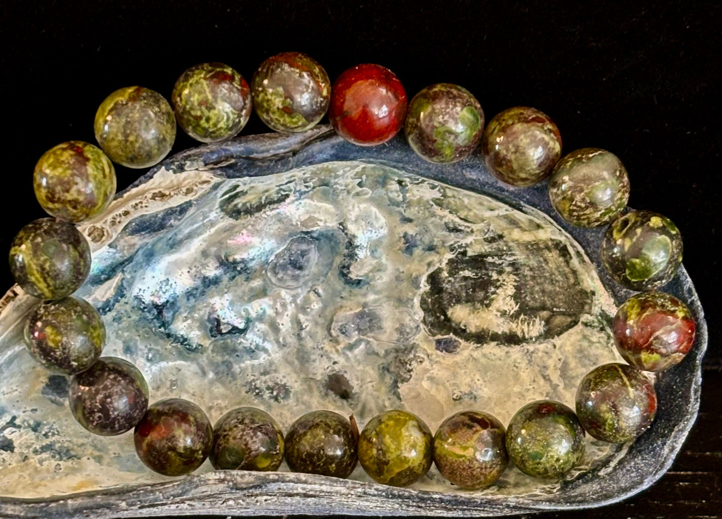 Dragon Bloodstone Bracelet – Courage, Vitality & Empowered Protection (Medium & Large Wrists)