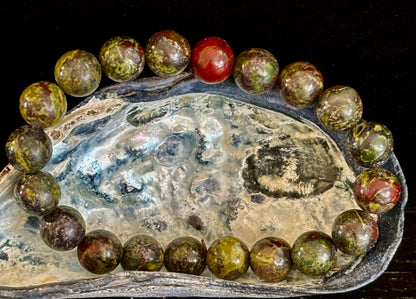 Dragon Bloodstone Bracelet – Courage, Vitality & Empowered Protection (Medium & Large Wrists)