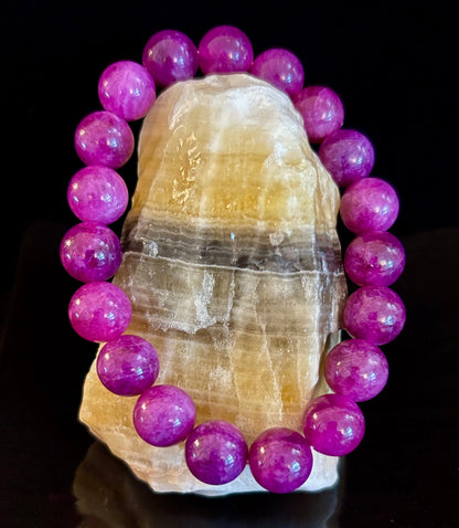 Natural Spodumene (Kunzite) 10mm Reiki-Infused Love & Emotional Healing Bracelet (Medium Wrist)