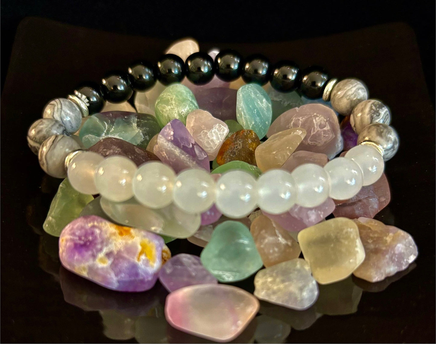 Wicked Fabulous Protection Trio Bracelet — Reiki-Infused Energy Shield