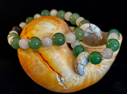 "Balance & Boldness" Natural Gemstone Bracelet – 10mm Beads | Handmade in the USA