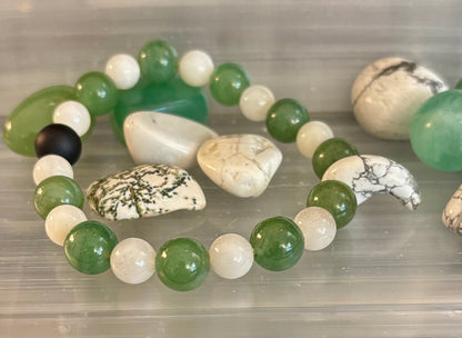 "Balance & Boldness" Natural Gemstone Bracelet – 10mm Beads | Handmade in the USA