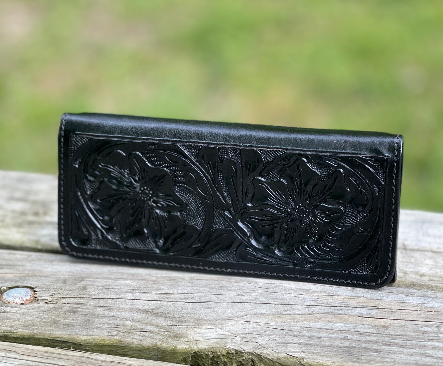 Hand Tooled Leather Wallet, "WALLET" by ALLE