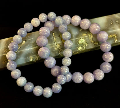 Angelite Crystal Bracelet – Serenity & Intuition | 8mm & 10mm Beads for Medium Wrists