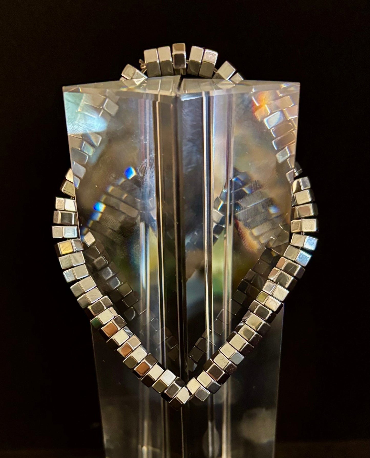 Retro Geometric Beaded Bracelet – Built for Large to Extra Large Wrists
