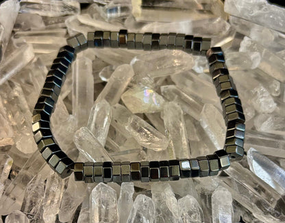 Retro Geometric Beaded Bracelet – Built for Large to Extra Large Wrists