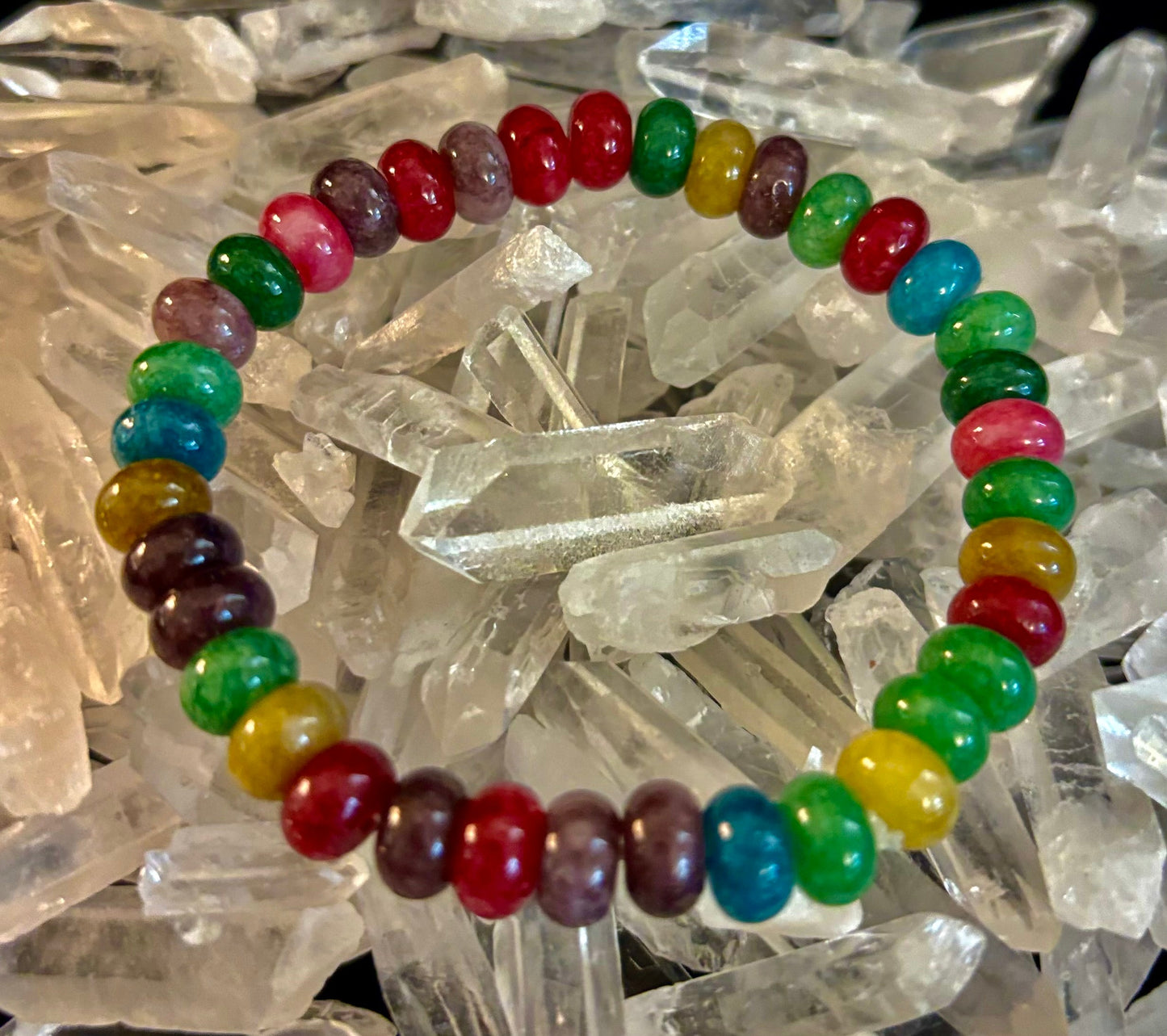 Multi-Color Tourmaline Rondelle Wish Bracelet