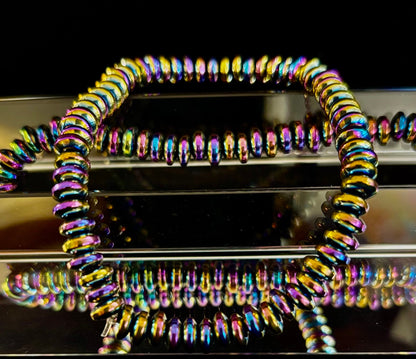 🌈 Rainbow Hue Metal Bracelet – Medium to Large Wrists