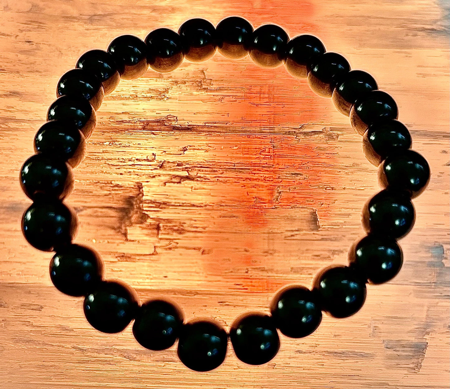 Magnetic Black Beaded Bracelet – Medium Wrists - Unisex