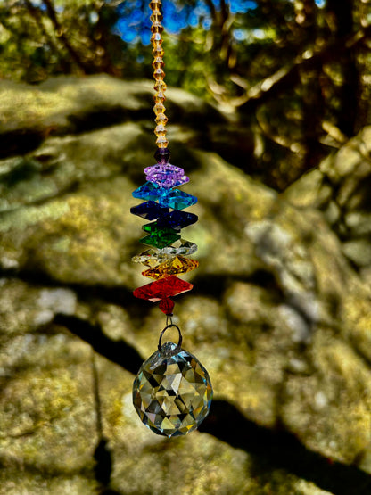 Crystal 7 Chakra Suncatcher– Balance, Harmony & Global Energy