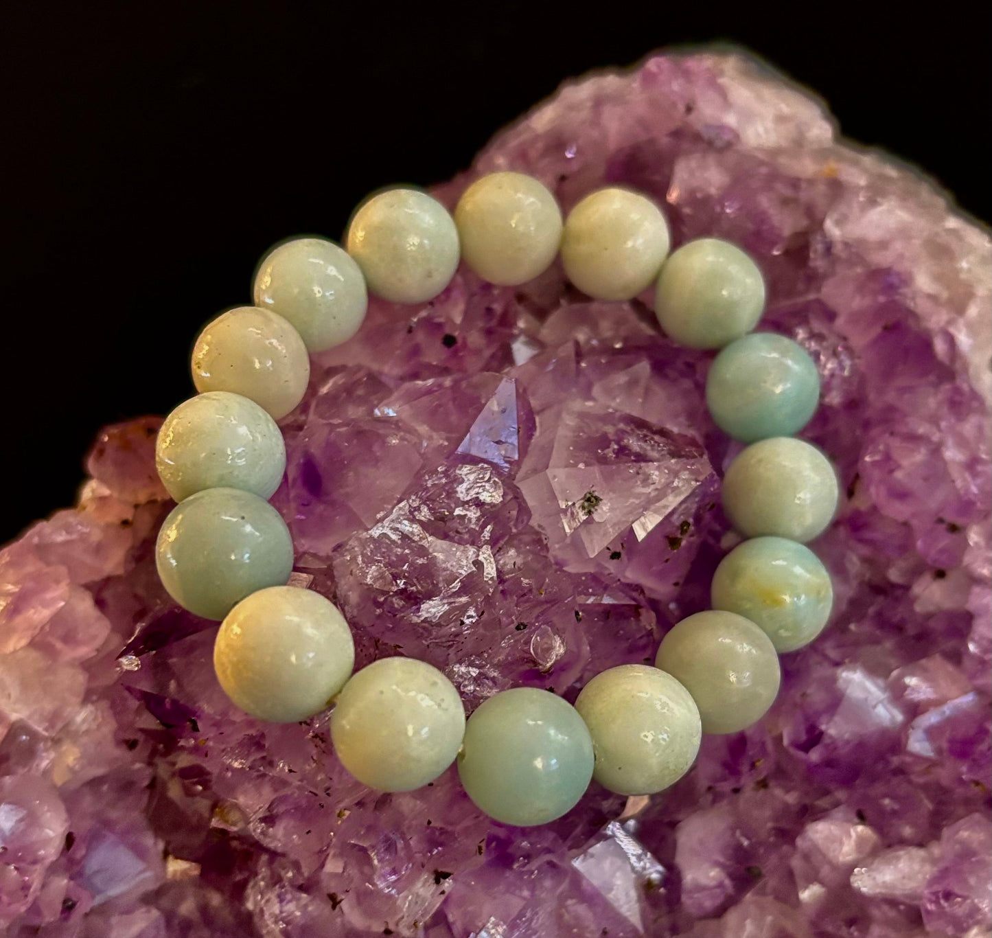 Amazonite Bracelet – Calm, Coastal Energy in Every Bead (8mm and 12mm stone sizes)