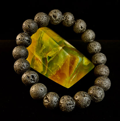 Grounded Energy Lava Rock Bracelet – Strength • Stability • Protection (10mm, Small Wrists)