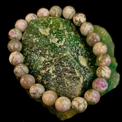 Peace Jade Healing Bracelet – 8mm Calming Stone for Medium Wrists