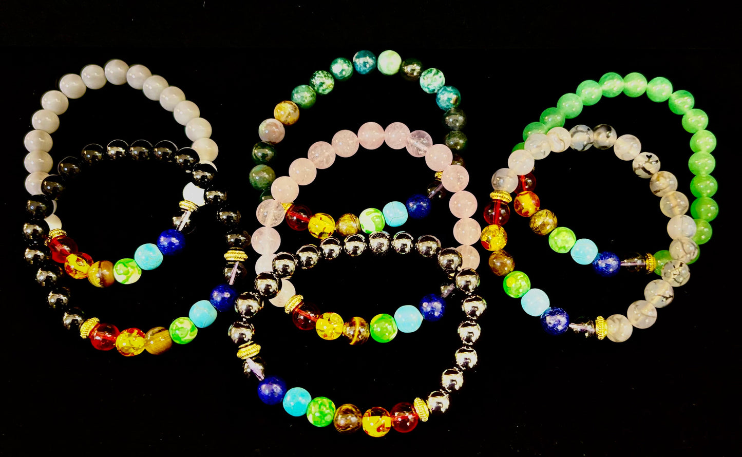 🌈 7 Chakra Bracelets for 7 Days – Complete Weekly Energy Set (Gift Box)