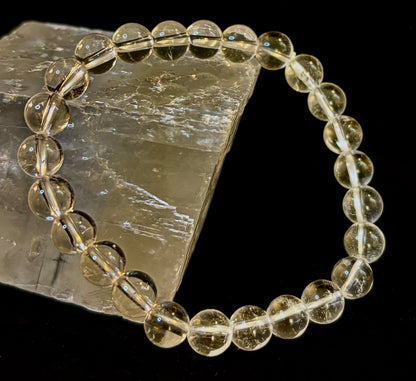 Clear Quartz Clarity Bracelet – 8mm Natural Crystal (Medium Wrists)