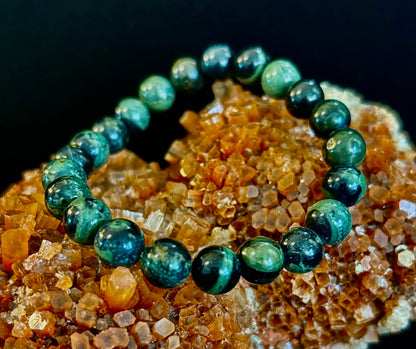 Kambaba Jasper 8mm Reiki-Infused Peace & Manifestation Bracelet (Medium-Large Wrists)
