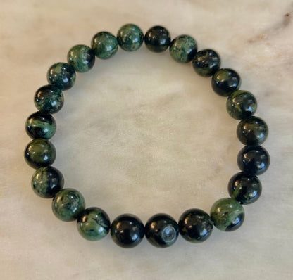 Kambaba Jasper 8mm Reiki-Infused Peace & Manifestation Bracelet (Medium-Large Wrists)