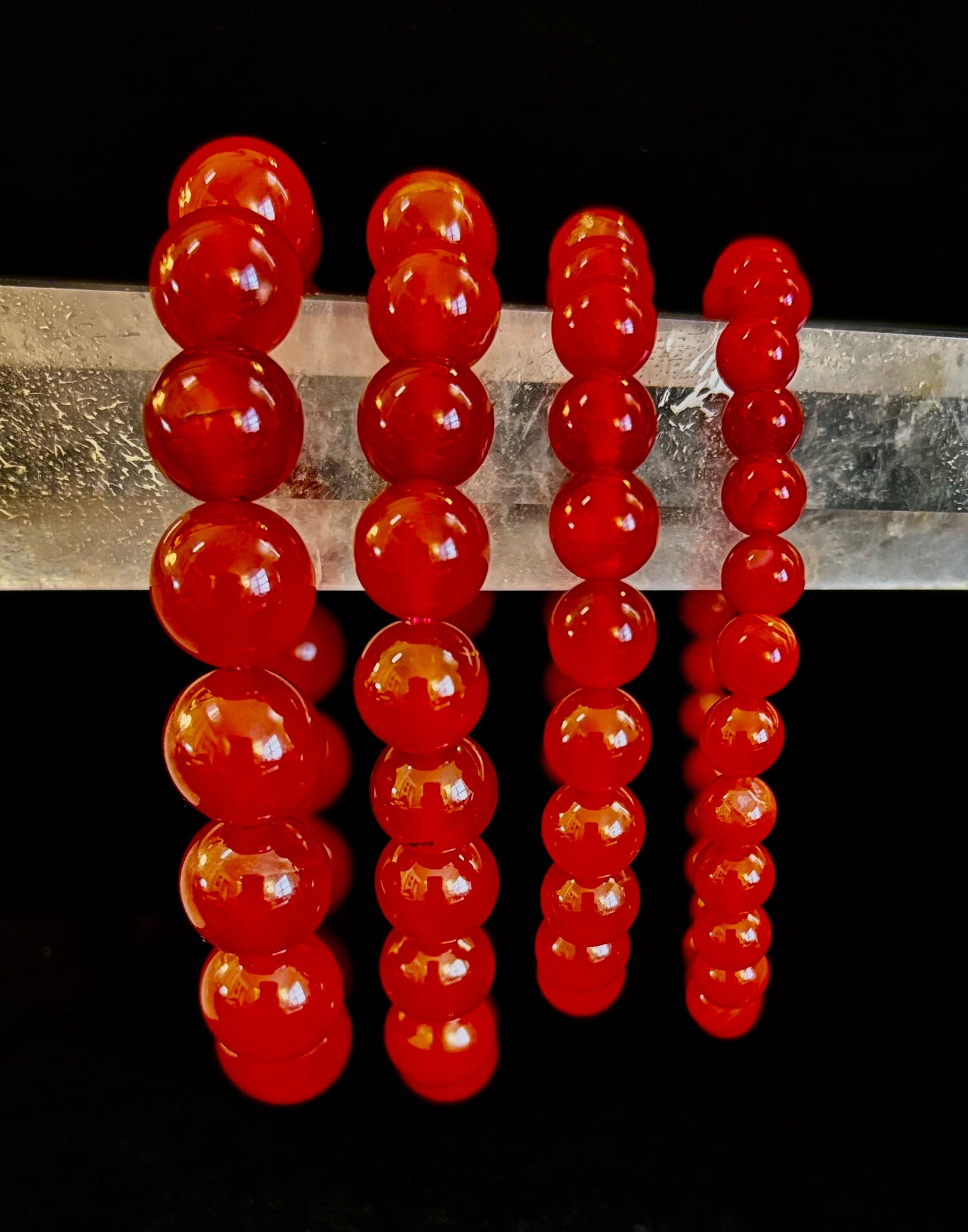 Red Onyx Bracelet – Grounding & Strength Natural Stone Beads