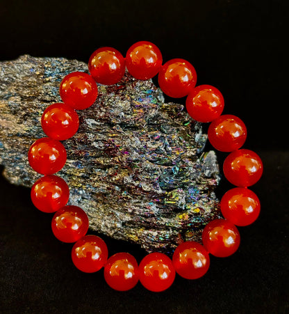 Red Onyx Bracelet – Grounding & Strength Natural Stone Beads