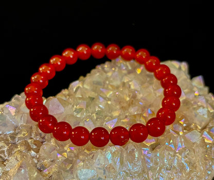 Red Onyx Bracelet – Grounding & Strength Natural Stone Beads