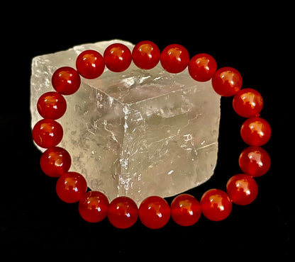 Red Onyx Bracelet – Grounding & Strength Natural Stone Beads