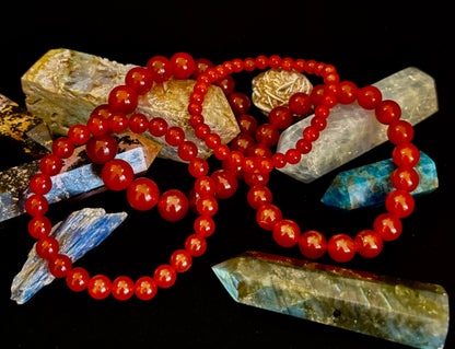 Red Onyx Bracelet – Grounding & Strength Natural Stone Beads