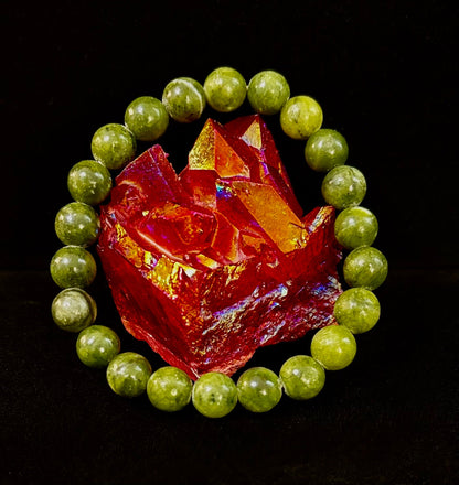 Reiki-Infused Nephrite Jade Bracelet – Abundance, Protection & Harmony
