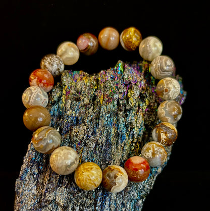 Pure Mexican Agate (6.5"-7.25" Small to Medium Wrists)