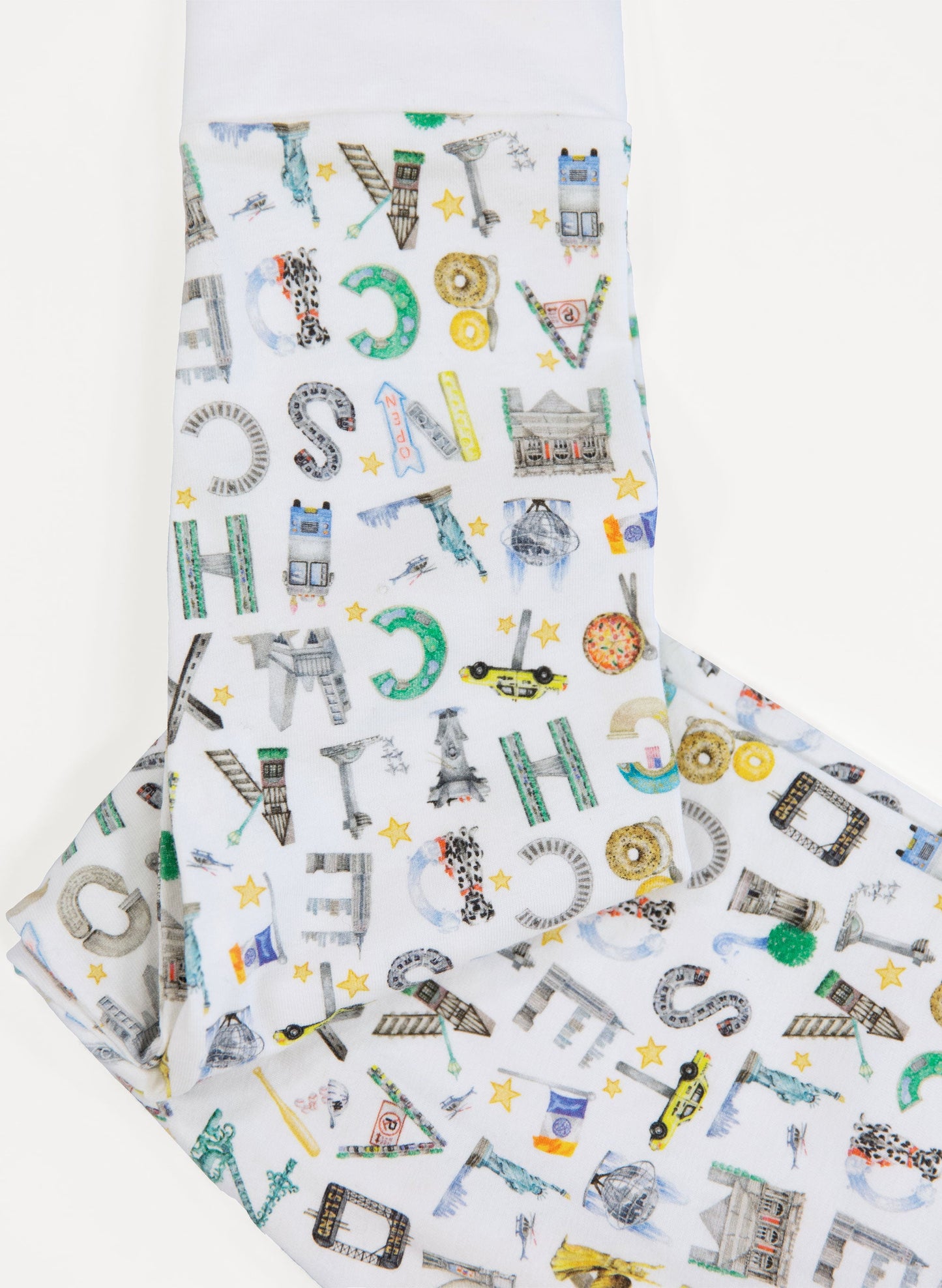 Children's Two Piece Organic Pajamas - NYC Alphabet Soup