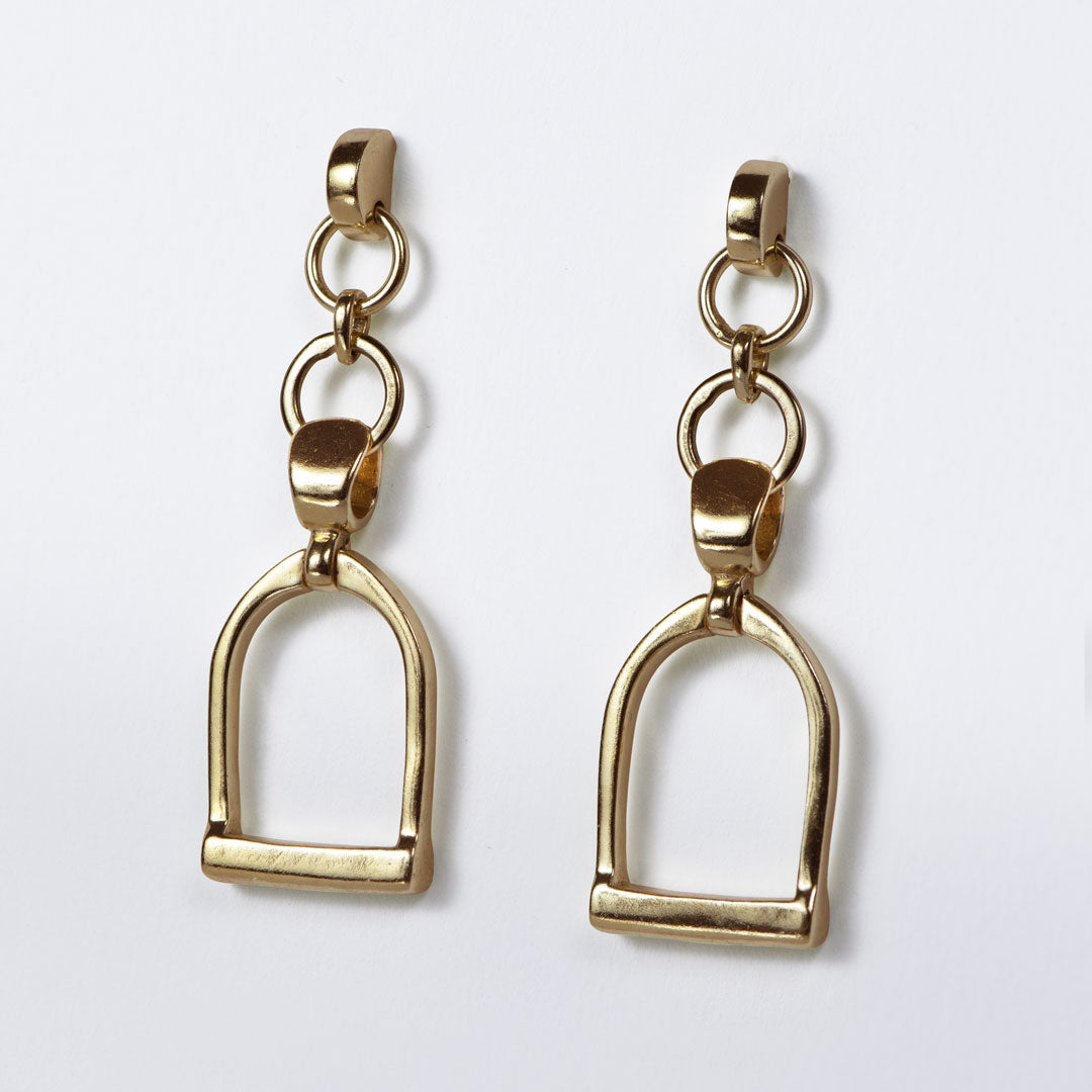 Cortina - Cuban Chain Horse Stirrup Bracelet in Gold