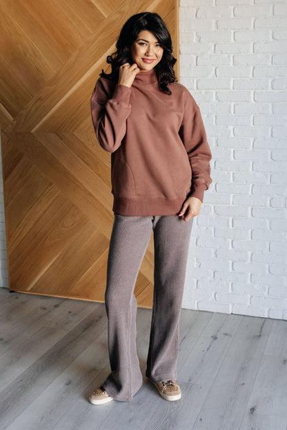 Set Process Mineral Wash Waffle Knit Pants in Brown