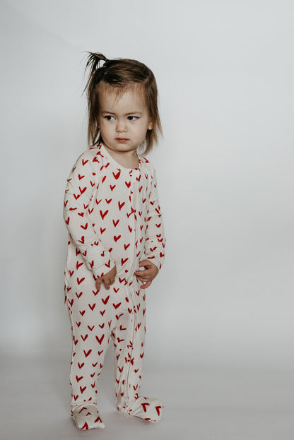 Peek-a-Boo Baby Sleeper Heart Confetti