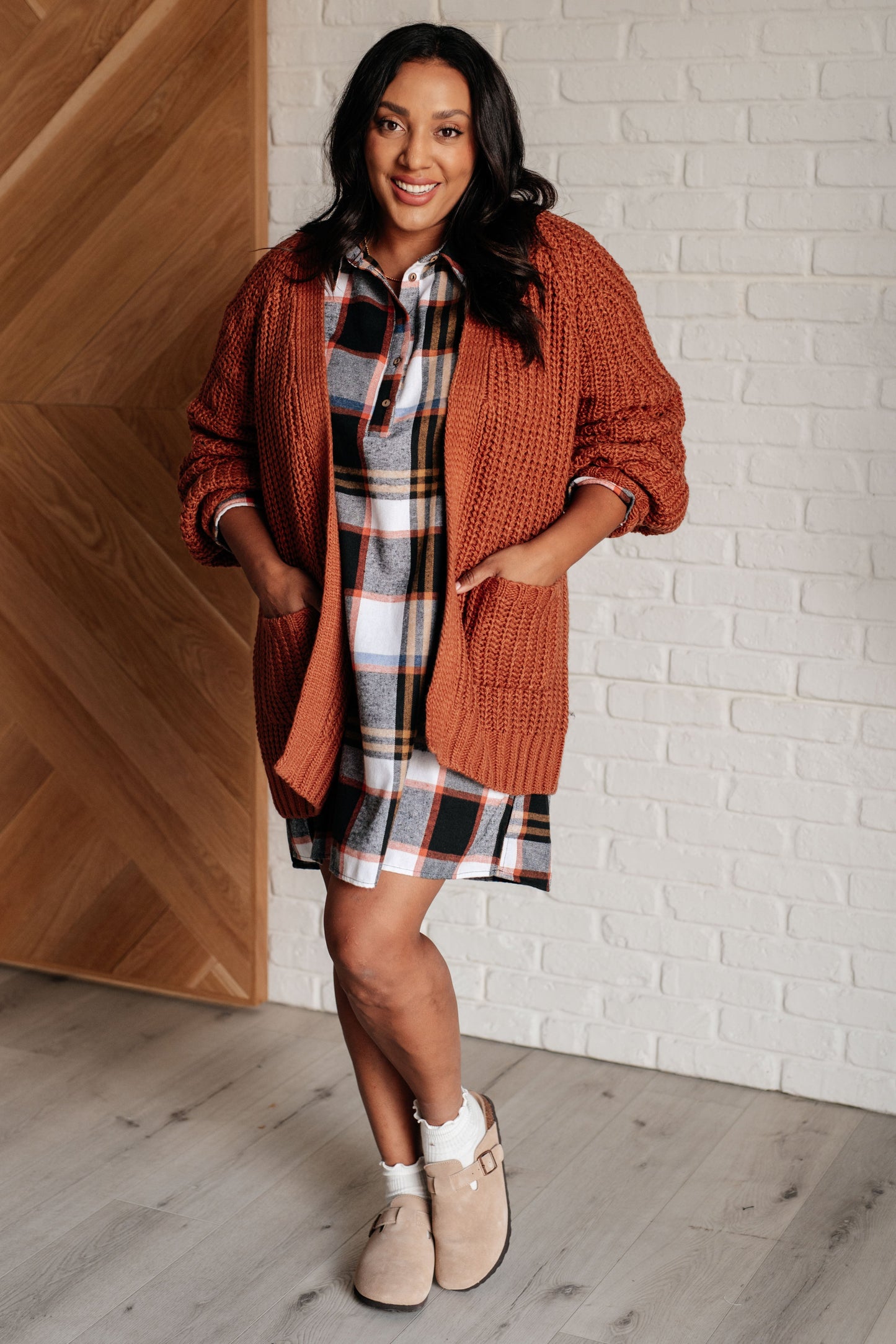 Make it Right Plaid Shirt Dress